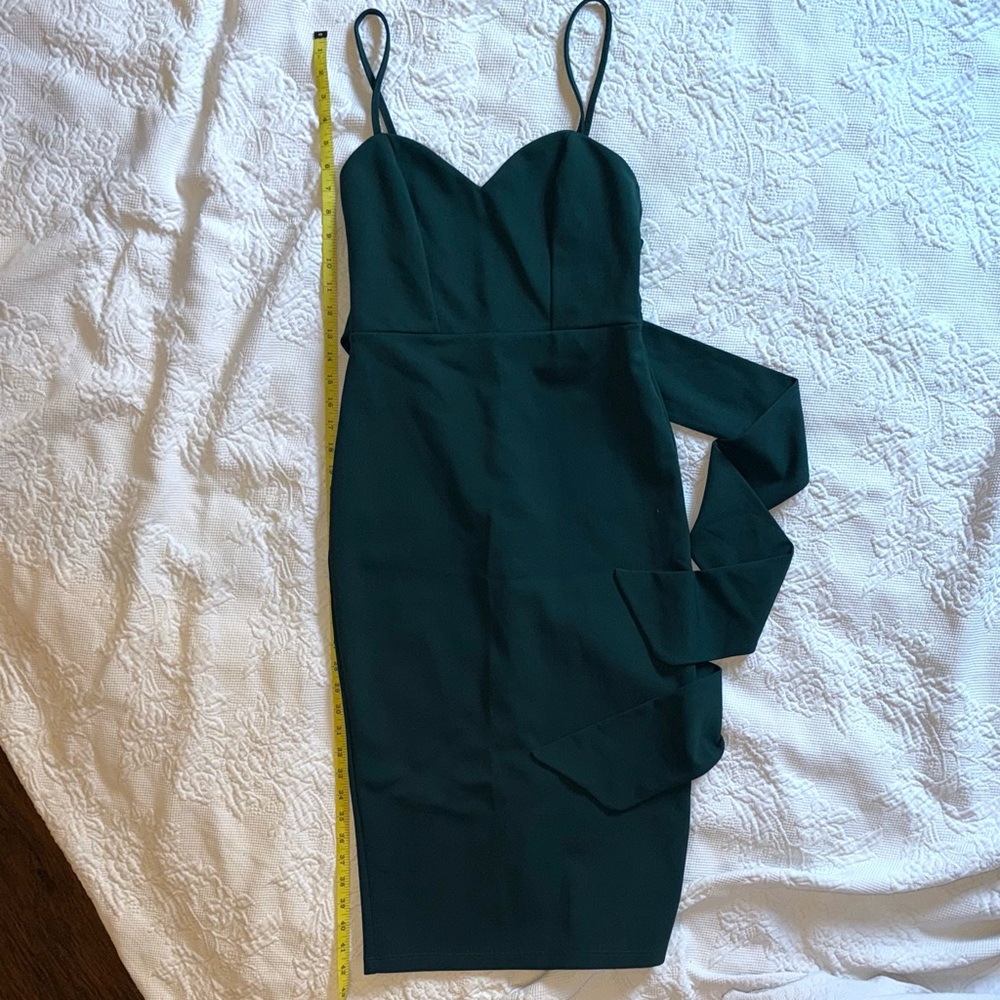 ASOS Column Style Spaghetti Strap Dress with Sweetheart Neckline and Waist Sash